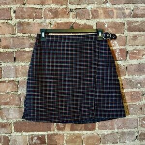 Hollister High Waist Flannel Mini Skirt